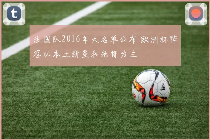 法国队2016年大名单公布 欧洲杯阵容以本土新星和老将为主